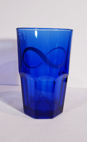 Retro Blue Dring Glass